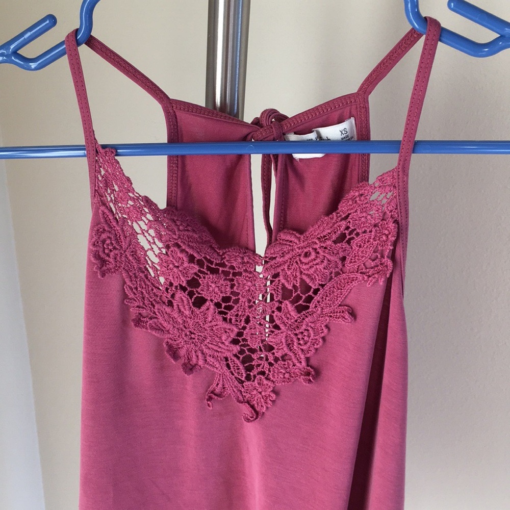 Pink crochet front cami - Picture 2 of 4